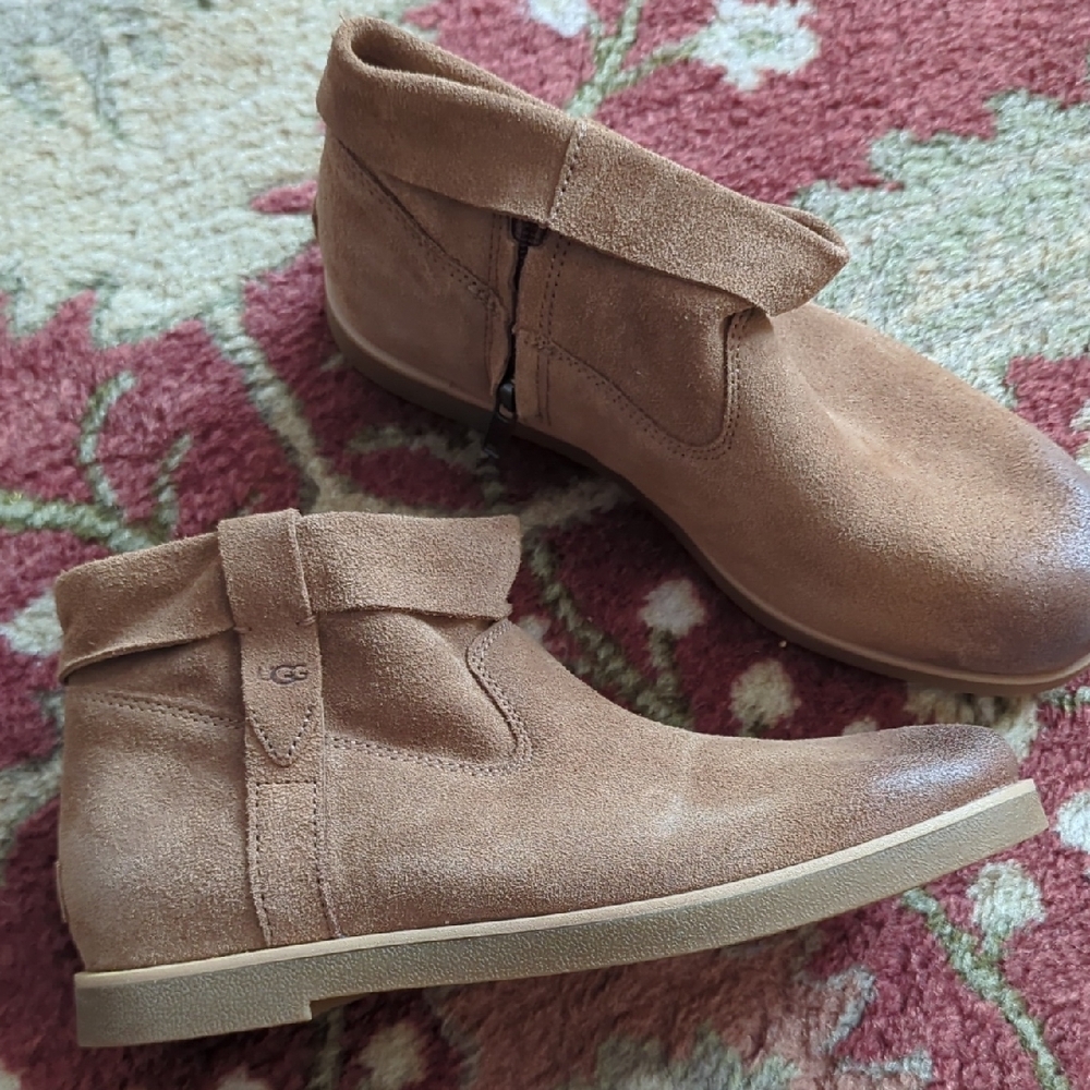 UGG Tan Suede Ankle Boots